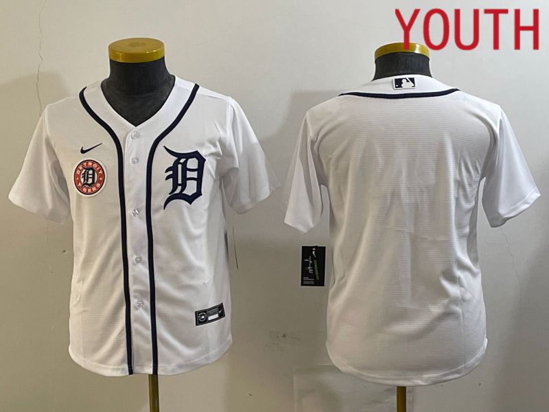 Youth Detroit Tigers Blank White Game 2024 Nike MLB Jersey style 2->youth mlb jersey->Youth Jersey